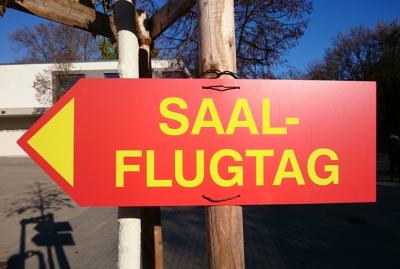 Saalflugtag 2018 - Hinweisschild